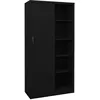 Image de vidaXL Armoire de bureau avec porte coulissante Noir 90x40x180cm Acier