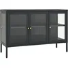 Image de vidaXL Buffet Anthracite 105x35x70 cm Acier et verre