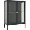 Image de vidaXL Buffet Anthracite 75x35x105 cm Acier et verre