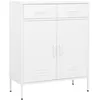 Image de vidaXL Armoire de rangement Blanc 80x35x101,5 cm Acier