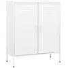 Image de vidaXL Armoire de rangement Blanc 80x35x101,5 cm Acier