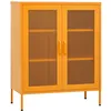 Image de vidaXL Armoire de rangement Jaune moutarde 80x35x101,5 cm Acier