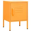 Image de vidaXL Table de chevet Jaune moutarde 35x35x51 cm Acier