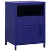 Image de vidaXL Table de chevet Bleu marine 35x35x51 cm Acier