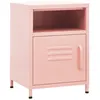 Image de vidaXL Table de chevet Rose 35x35x51 cm Acier