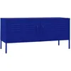 Image de vidaXL Meuble TV Bleu marine 105x35x50 cm Acier