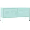 Image de vidaXL Meuble TV Vert menthe 105x35x50 cm Acier