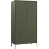 Image de VidaXL 336243 placard et armoire de chambre Ã  coucher 4 Ã©tagÃ¨res 2 portes(s) Vert