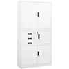 Image de vidaXL Armoire de bureau Blanc 90x40x180 cm Acier