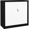 Image de vidaXL Armoire Ã  portes coulissantes Noir 90x40x90 cm Acier