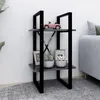 Image de vidaXL BibliothÃ¨que Ã  2 niveaux gris 40x30x70 cm bois d'ingÃ©nierie