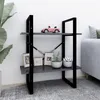 Image de vidaXL BibliothÃ¨que Ã  2 niveaux Gris 60x30x70 cm bois d'ingÃ©nierie