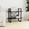 Image de vidaXL BibliothÃ¨que Ã  2 niveaux Noir 80x30x70 cm bois d'ingÃ©nierie