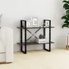 Image de vidaXL BibliothÃ¨que Ã  2 niveaux Gris 80x30x70 cm bois d'ingÃ©nierie