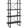 Image de vidaXL BibliothÃ¨que Ã  4 niveaux Gris 80x30x140 cm AgglomÃ©rÃ©