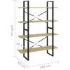 Image de Vidaxl BibliothÃ¨que Ã 4 Niveaux ChÃªne Sonoma 100x30x140 Cm AgglomÃ©rÃ©