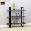 Image de vidaXL BibliothÃ¨que Ã  3 niveaux Gris 100x30x105 cm Bois de pin massif