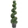 Image de vidaXL Plante de buis artificiel en spirale avec pot Vert 117 cm