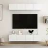 Image de vidaXL Meubles TV 4 pcs Blanc 80x30x30 cm Bois d'ingÃ©nierie