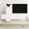 Image de vidaXL Ensemble de meubles TV 3 pcs Blanc Bois d'ingÃ©nierie