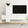 Image de vidaXL Ensemble de meubles TV 3 pcs Blanc Bois d'ingÃ©nierie