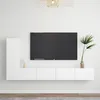 Image de vidaXL Ensemble de meubles TV 3 pcs Blanc Bois d'ingÃ©nierie