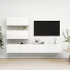 Image de vidaXL Ensemble de meubles TV 4 pcs Blanc Bois d'ingÃ©nierie