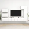 Image de Vidaxl Ensemble De Meuble Tv 8 Pcs Blanc AgglomÃ©rÃ©