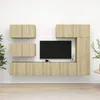 Image de Vidaxl Ensemble De Meuble Tv 6 Pcs ChÃªne Sonoma Bois D'ingÃ©nierie