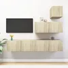 Image de Vidaxl Ensemble De Meubles Tv 4 Pcs ChÃªne Sonoma Bois D'ingÃ©nierie