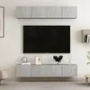 Image de vidaXL Meubles TV 4 pcs Gris bÃ©ton 80x30x30 cm Bois d'ingÃ©nierie
