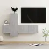 Image de vidaXL Ensemble de meubles TV 3 pcs Gris bÃ©ton Bois d'ingÃ©nierie