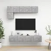 Image de vidaXL Ensemble de meubles TV 5 pcs Gris bÃ©ton Bois d'ingÃ©nierie
