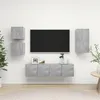Image de vidaXL Ensemble de meubles TV 5 pcs Gris bÃ©ton Bois d'ingÃ©nierie