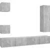 Image de vidaXL Ensemble de meuble TV 5 pcs Gris bÃ©ton AgglomÃ©rÃ©