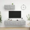 Image de vidaXL Meubles TV 3 pcs Gris bÃ©ton Bois d'ingÃ©nierie