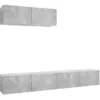 Image de Vidaxl Meubles Tv 3 Pcs Gris BÃ©ton AgglomÃ©rÃ©