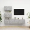 Image de vidaXL Ensemble de meubles TV 4 pcs Gris bÃ©ton Bois d'ingÃ©nierie