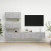 Image de vidaXL Ensemble de meubles TV 4 pcs Gris bÃ©ton Bois d'ingÃ©nierie