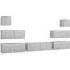 Image de vidaXL Ensemble de meuble TV 7 pcs Gris bÃ©ton AgglomÃ©rÃ©