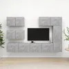 Image de vidaXL Ensemble de meubles TV 6 pcs Gris bÃ©ton Bois d'ingÃ©nierie