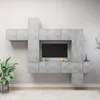 Image de vidaXL Ensemble de meubles TV 10 pcs Gris bÃ©ton Bois d'ingÃ©nierie