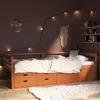 Image de vidaXL Cadre de lit avec rangement sans matelas marron miel 90x200 cm
