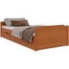 Image de vidaXL Cadre de lit avec tiroirs Marron miel Pin massif 90x200 cm