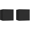 Image de vidaXL Tables de chevet 2 pcs Noir 30,5x30x30 cm AgglomÃ©rÃ©
