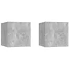 Image de vidaXL Tables de chevet 2 pcs Gris bÃ©ton 30,5x30x30 cm AgglomÃ©rÃ©
