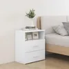 Image de vidaXL Table de chevet Blanc 50x32x60 cm