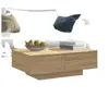 Image de Tables basses VidaXL  Table basse  chêne sonoma 90x60x31 cm bois d'ingénierie P31600823