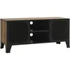 Image de vidaXL Meuble TV Marron rustique 105x36x47 cm MÃ©tal et MDF
