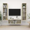 Image de Vidaxl Ensemble De Meubles Tv 3 Pcs ChÃªne Sonoma Bois D'ingÃ©nierie